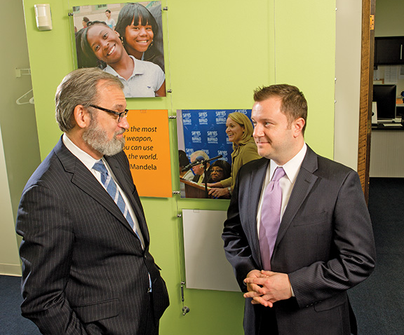 Gene Chasin (left), a former teacher and school administrator, is now the chief operating officer of the Buffalo chapter of Say Yes to Education; David Rust (right) serves as its executive director.