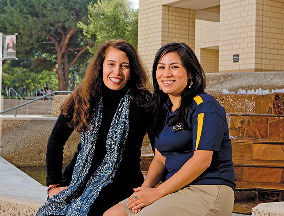 UC-Irvine graduate student Cristina Flores (right) owes a lot to her friend and mentor Jeanett Castellanos, a lecturer in the university’s social sciences department. The two met during the 2006 Summer Scholars Program, when Flores says Castellanos taught her the “inside game” of higher education.